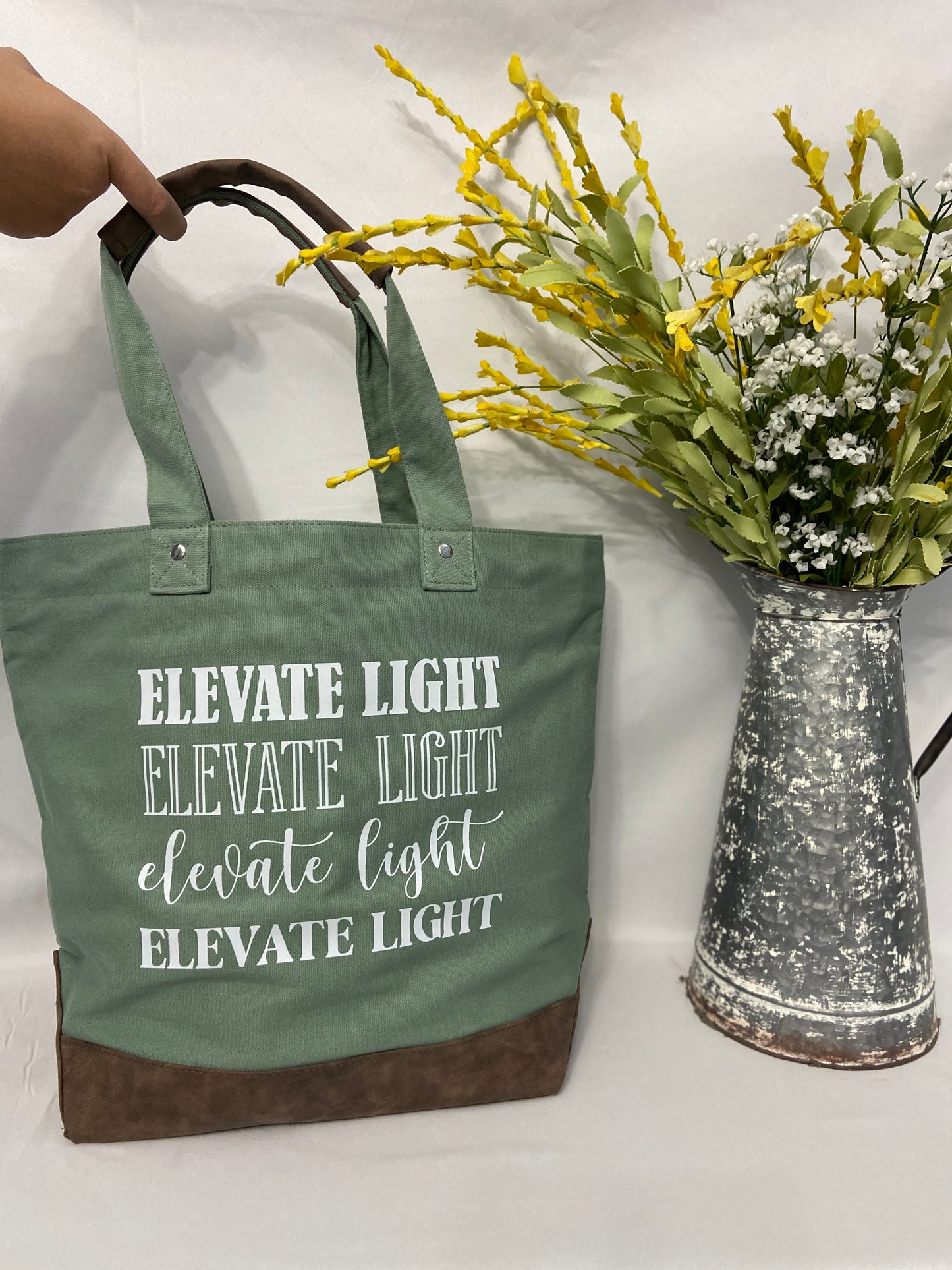 Elevate Light Canvas Tote bags