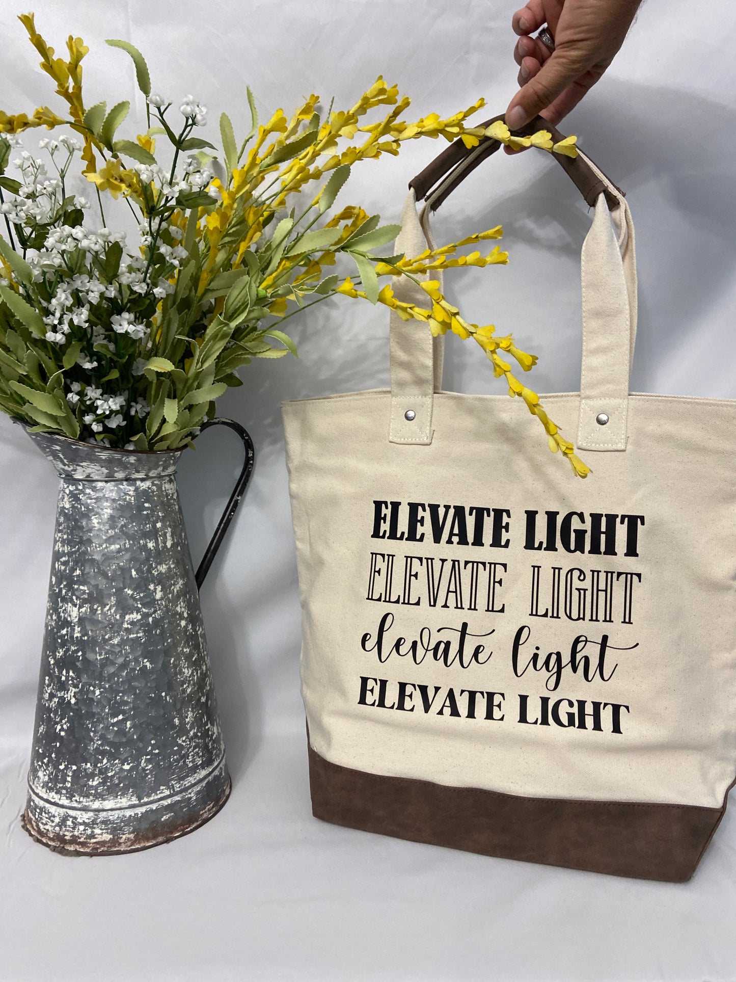 Elevate Light Canvas Tote bags