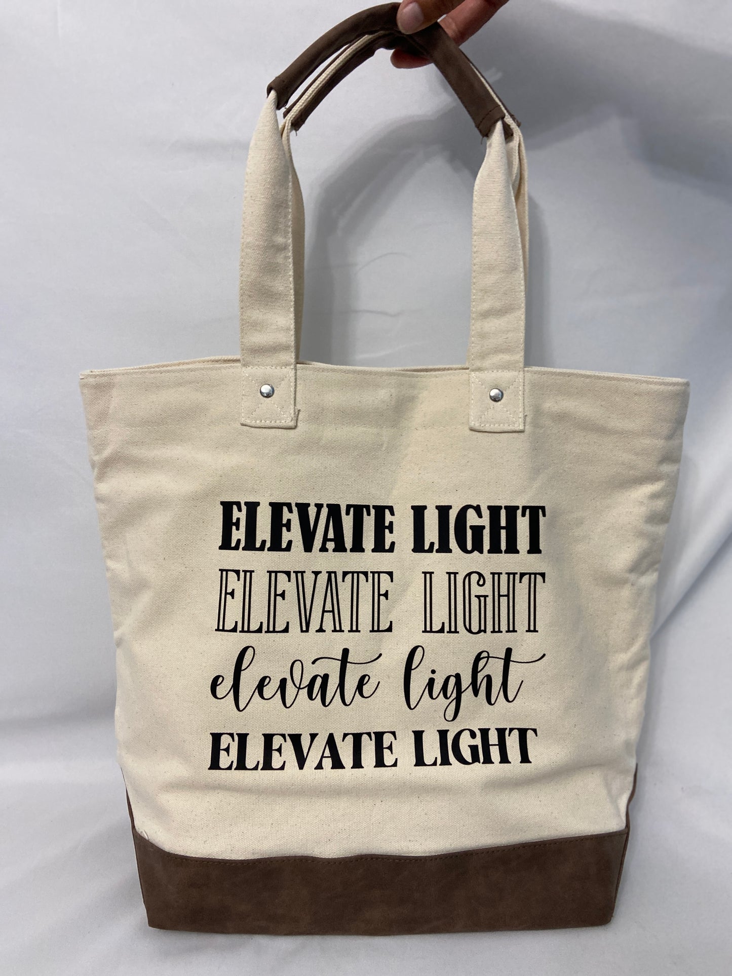 Elevate Light Canvas Tote bags